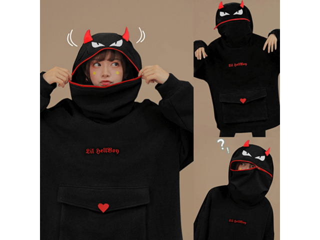 Sudadera emotiva de diablito.